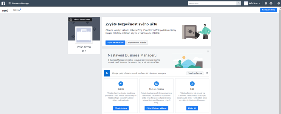 Zabezpečení Business Manageru na Facebooku