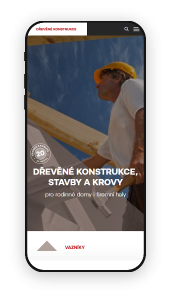Webové stránky DŘEVĚNÉ KONSTRUKCE s. r. o. na telefonu