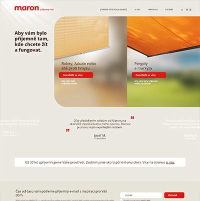 Nový web pro maron.cz