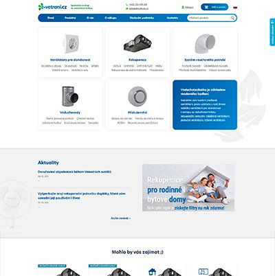 Nový e-shop pro e-vetrani.cz